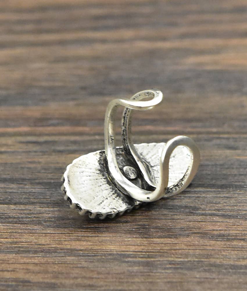 750264, White Turquoise Adjustable Ring