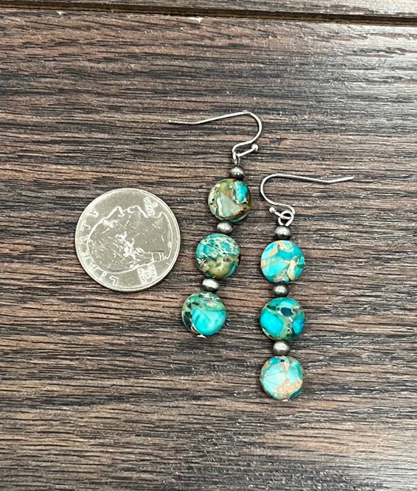 724698, 10mm Round Gemstone Earrings