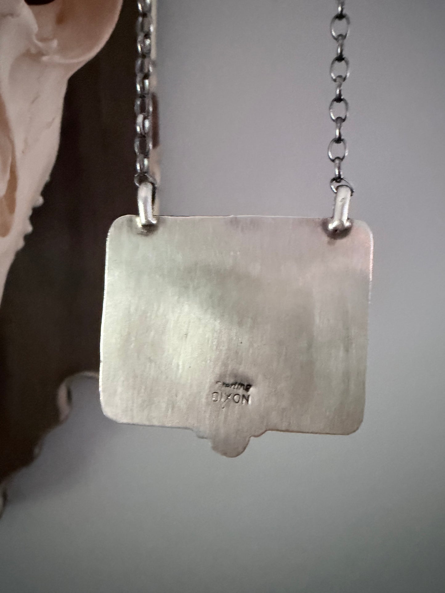 Blackjack Sterling Silver Necklace Native Made By Johnny Dixon