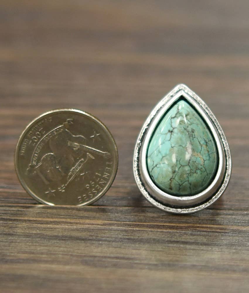 750179, 1.2" Turquoise Adjustable Ring