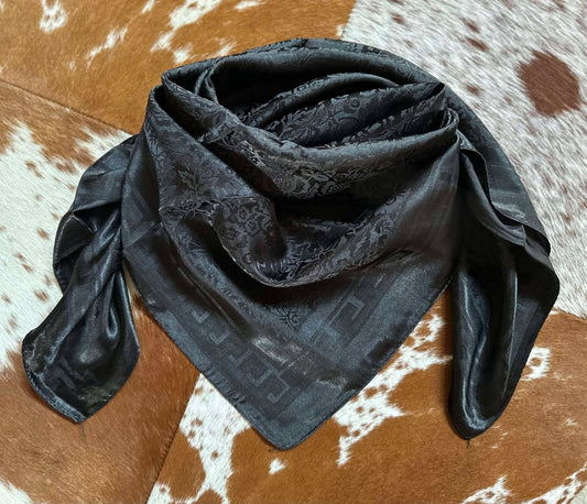 Jet Black Jacquard Wild Rag
