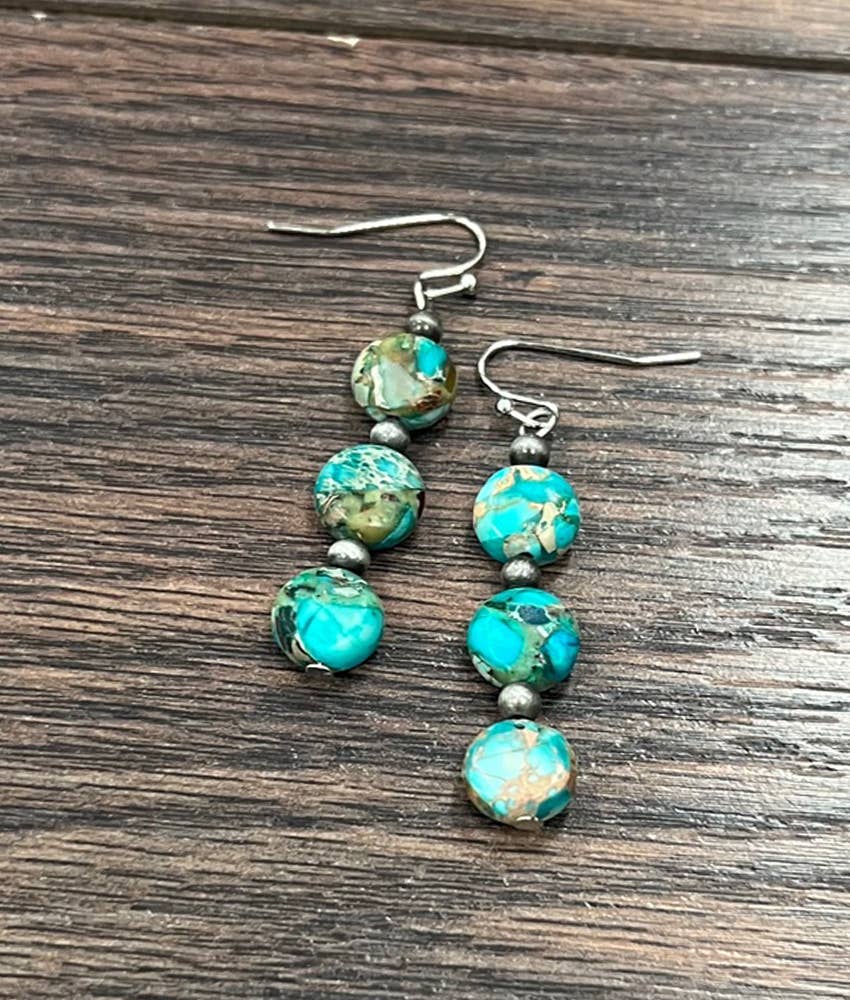 724698, 10mm Round Gemstone Earrings