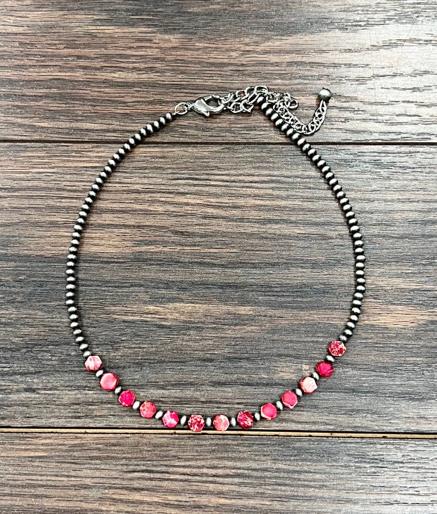 739475,Navajo Hexa Gemstone Necklace