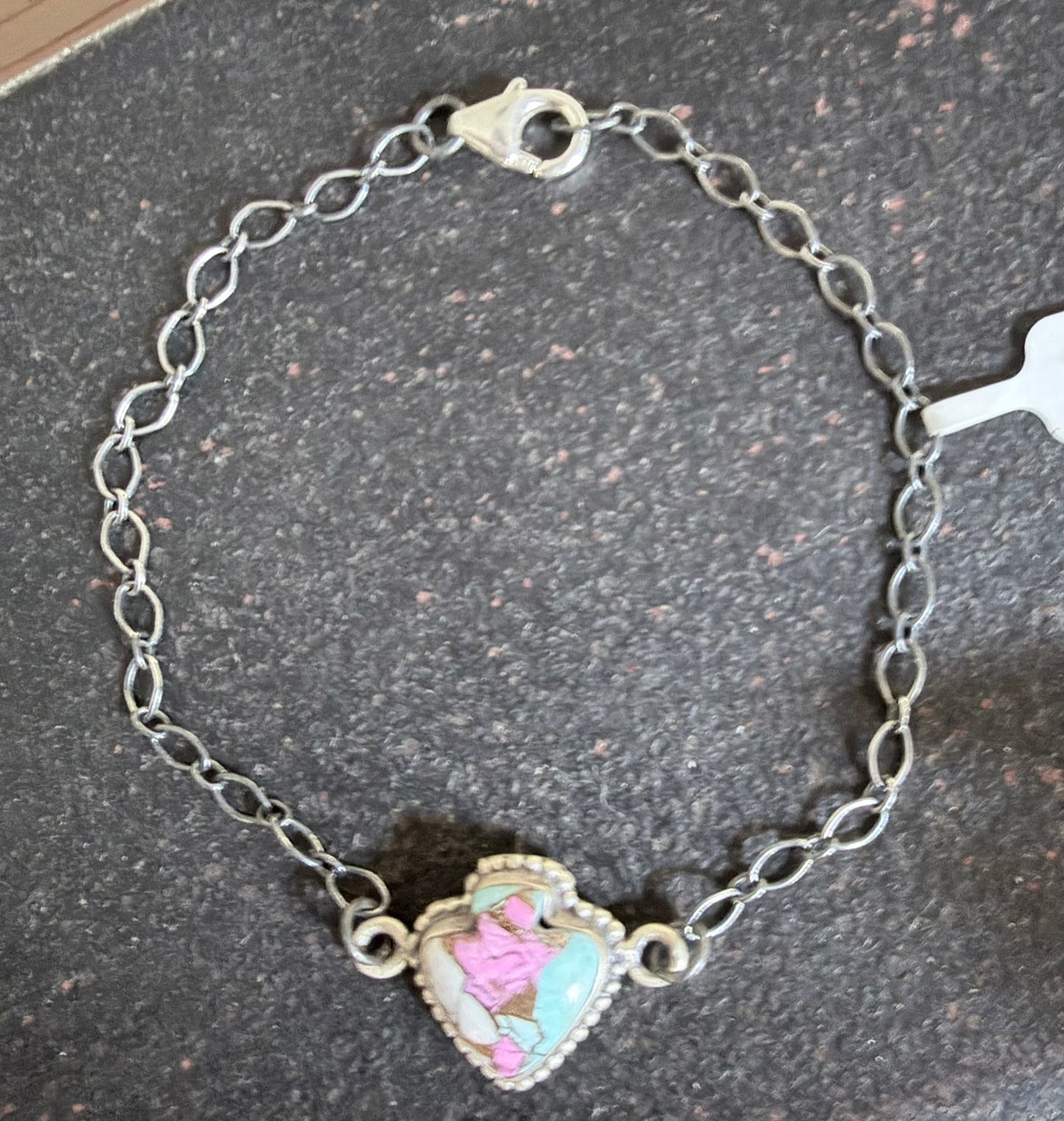 Cotton Candy and Sterling Bracelet