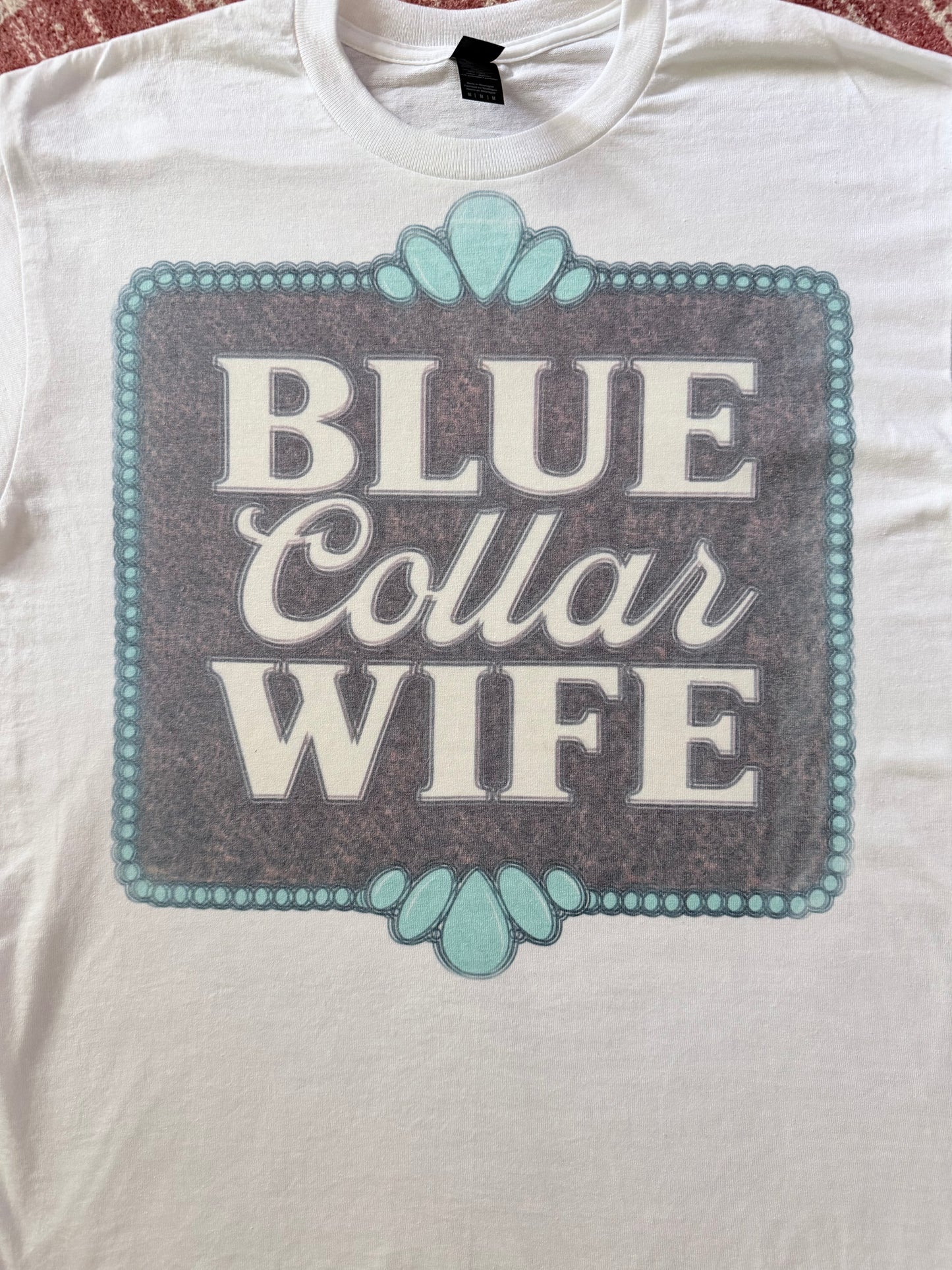 Leopard Blue Collar Wife Tee