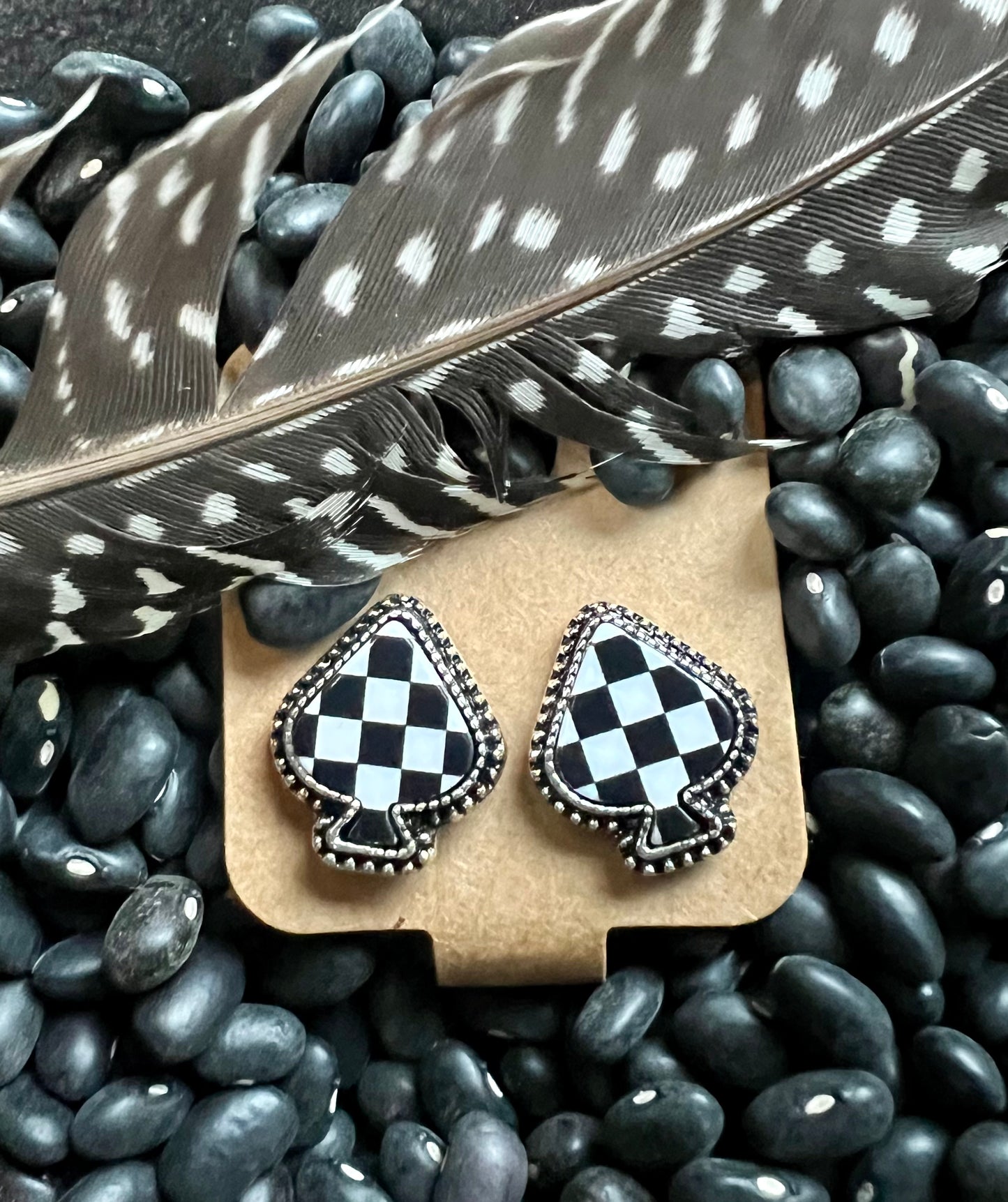 Checkered Stud Earrings