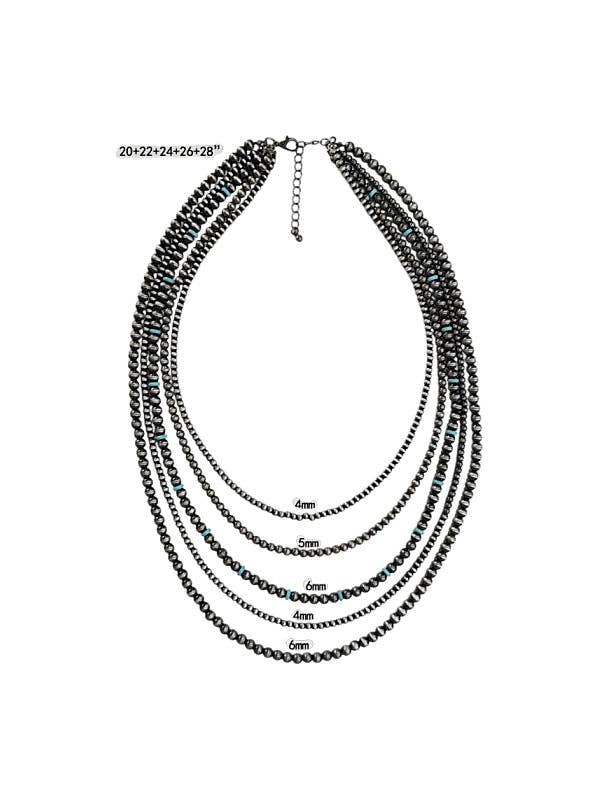 Western 5 Strand Navajo Pearl Necklace