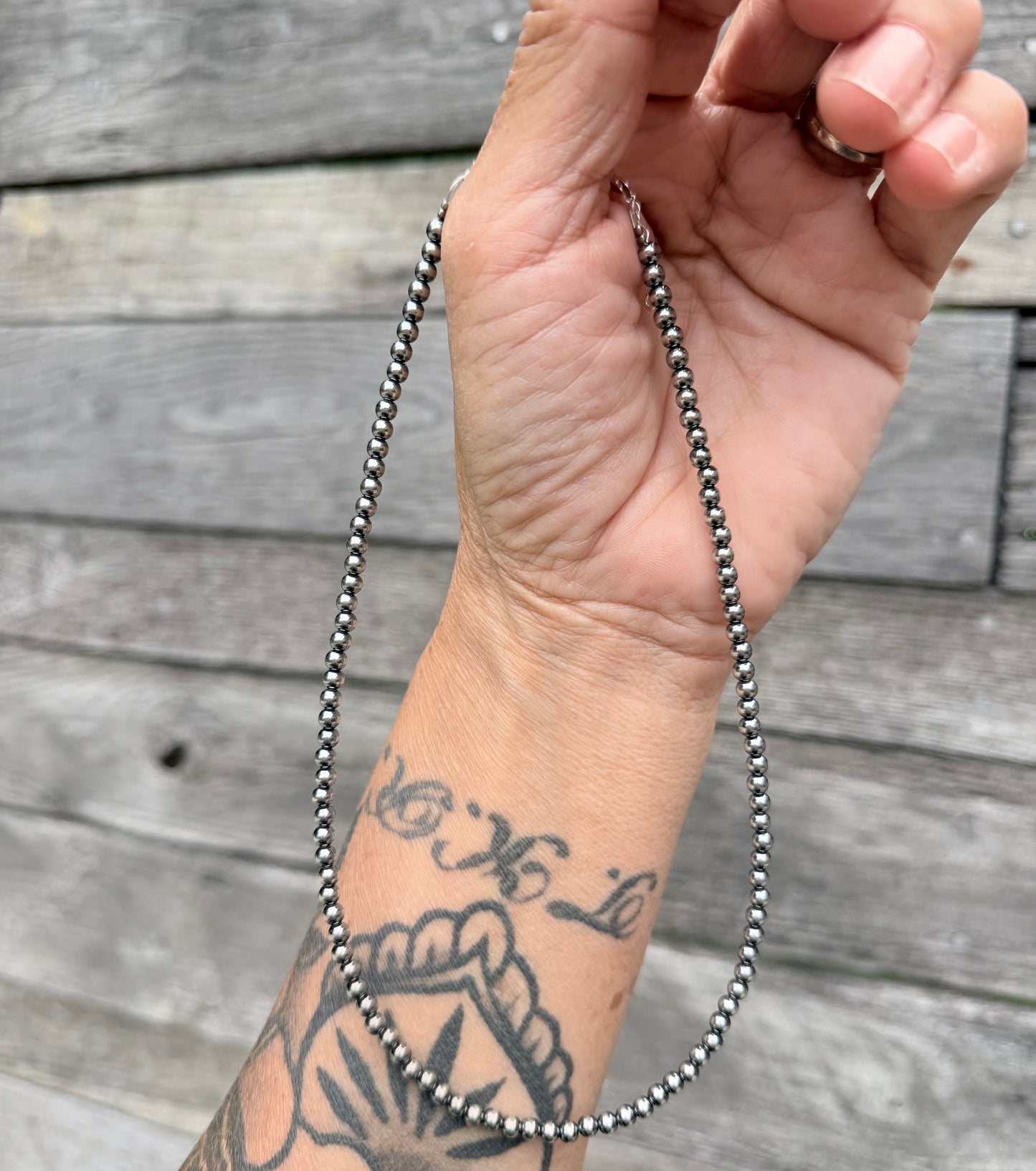16” 4mm Sterling Pearl Necklace