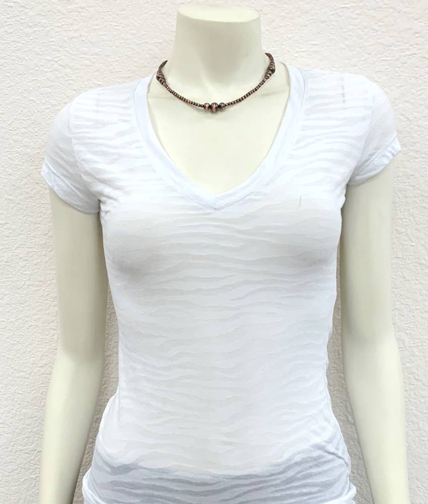 734102, Handmade 15" Clustered Copper Navajo Bead Necklace