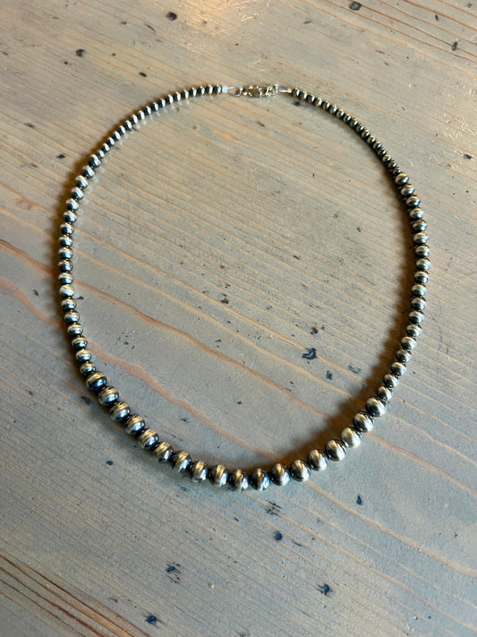 20” Graduated Sterling Pearl Necklace