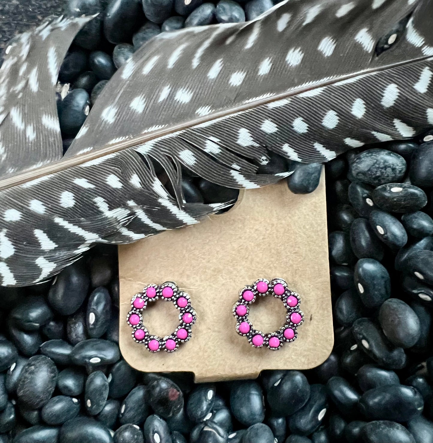 Round Stud Earrings