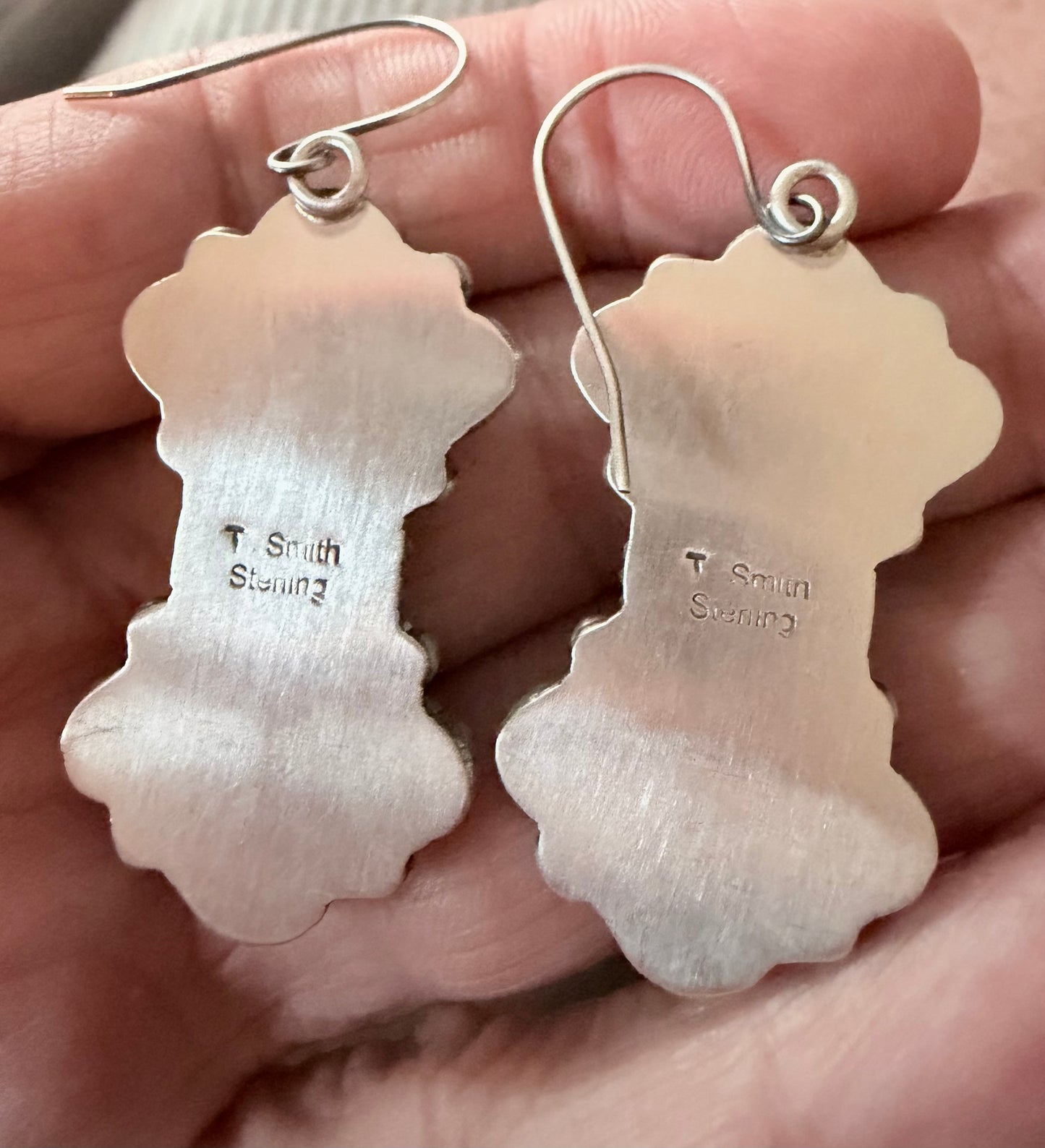 Native Made Kingman Turquoise Earrings by Tricia Smith