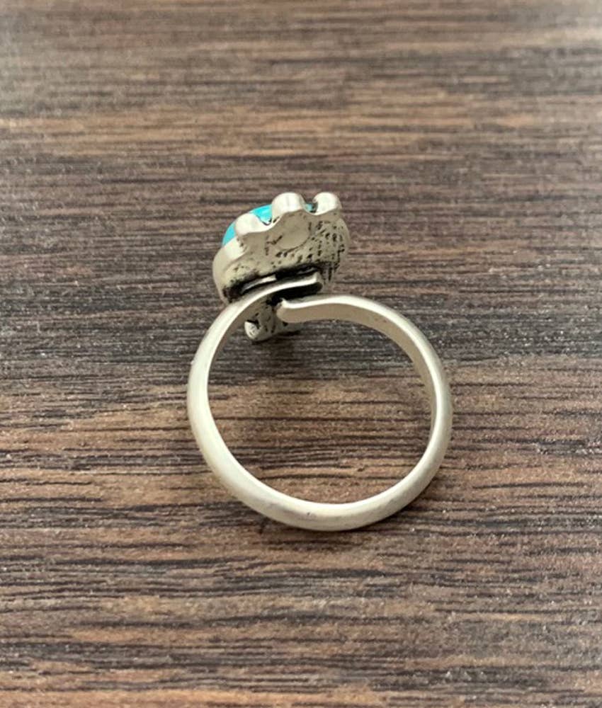 750391, Turquoise Adjustable Ring
