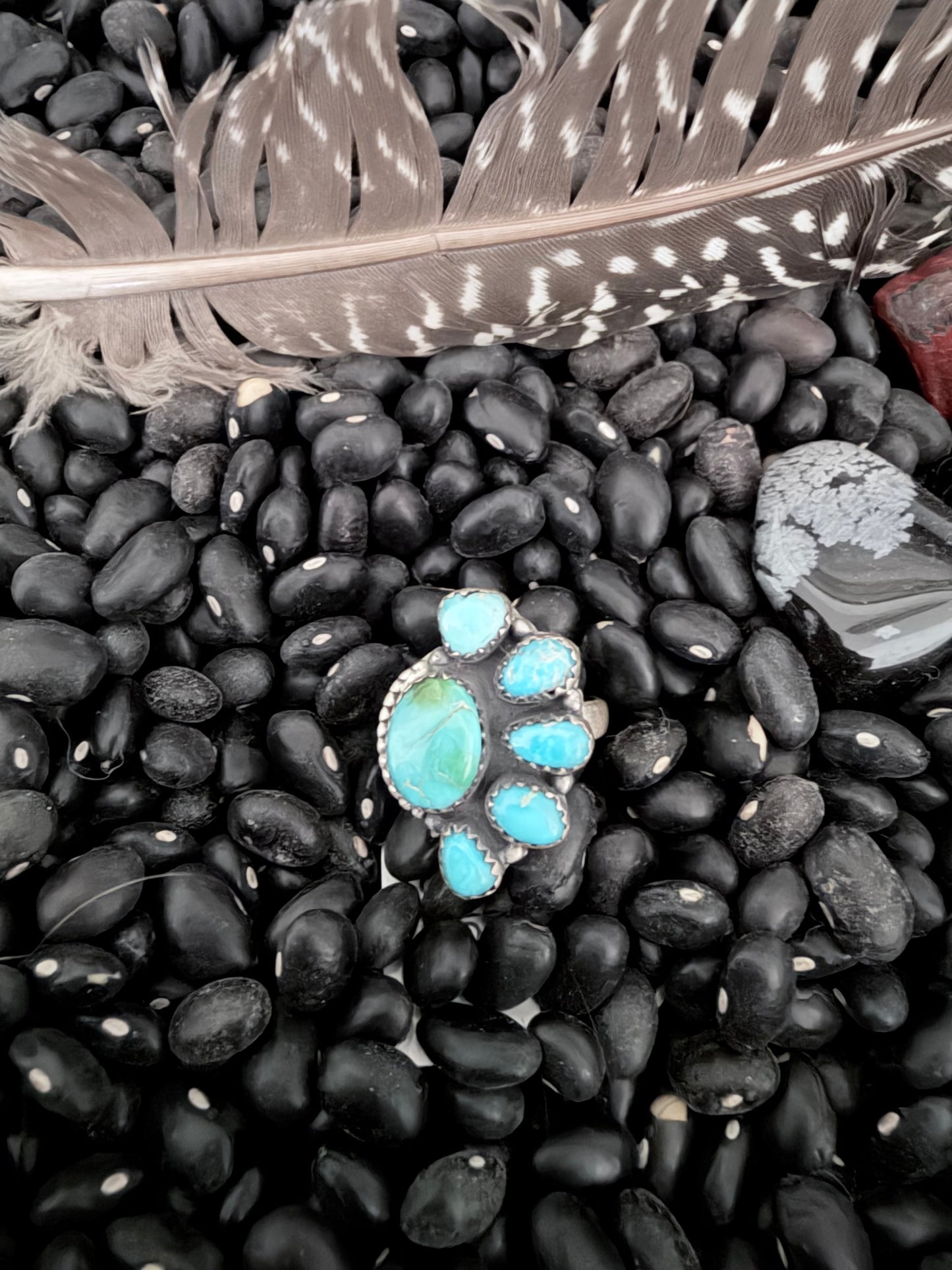 Sonoran Blue Sterling Adjustable Ring
