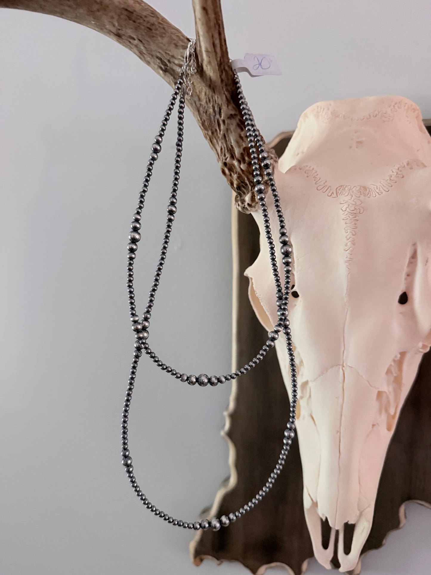 Graduated Sterling Pearl Necklace