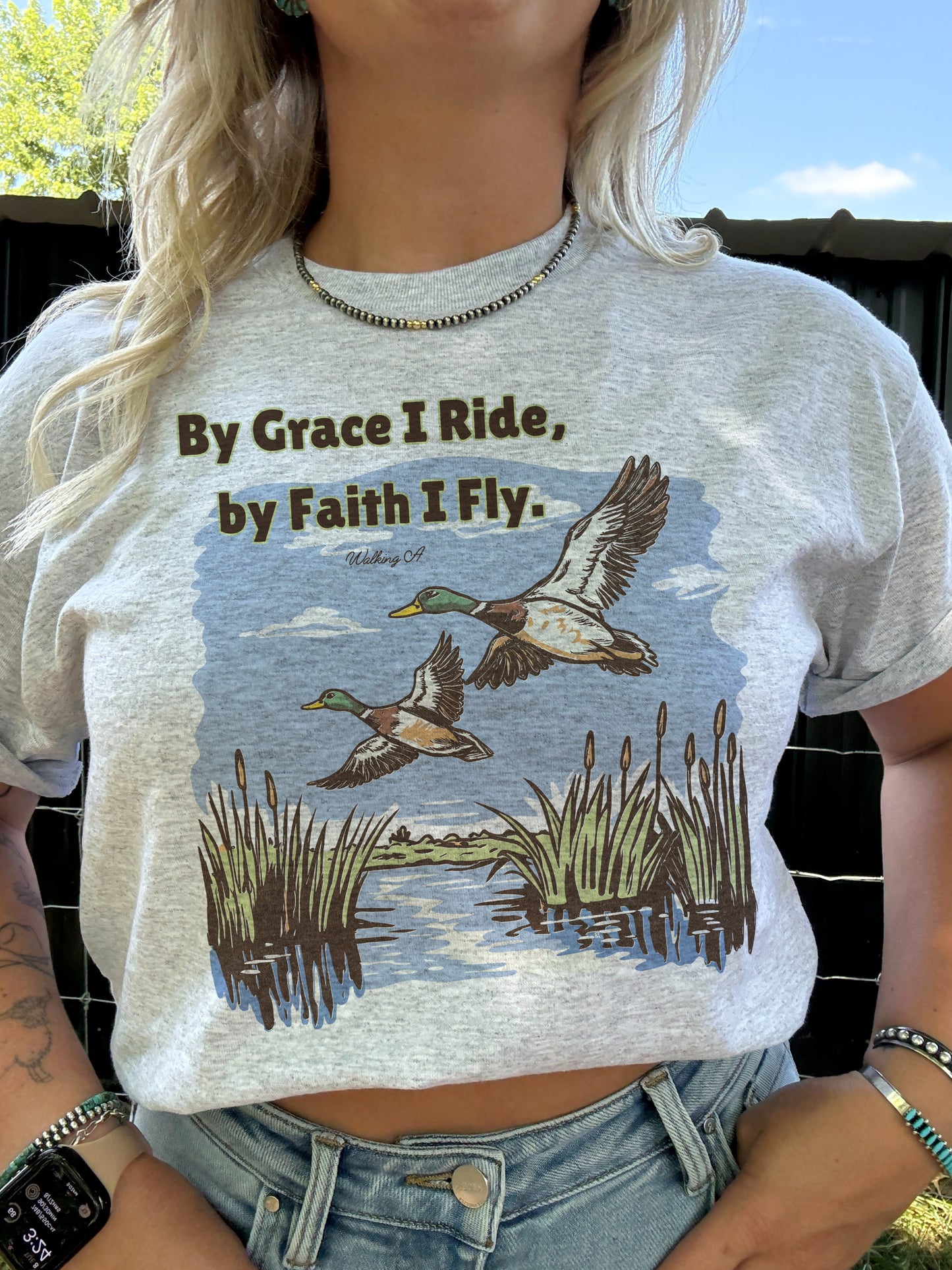 BY FAITH I FLY CREW or TEE
