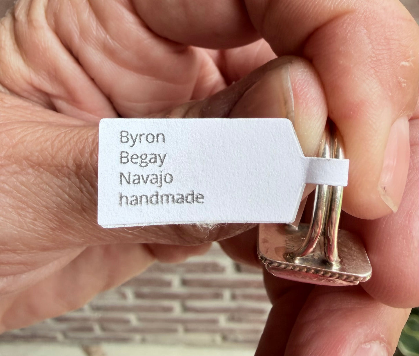 Native Made by Byron Begay Pink Conch Sterling Silver Ring