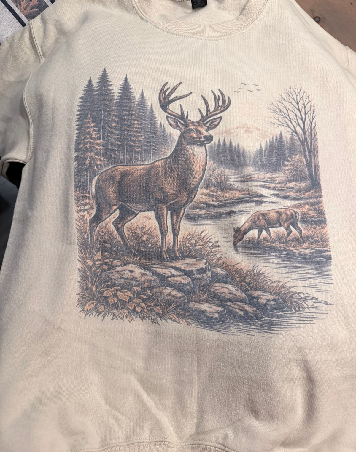 Vintage Deer Crew Neck