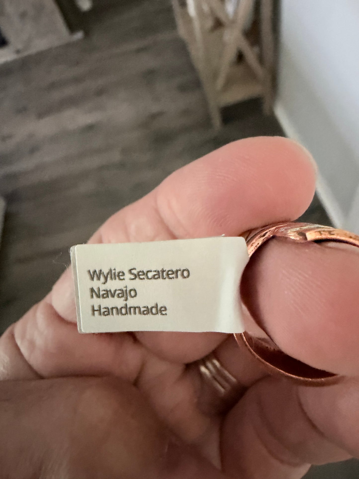 Copper and Sterling Silver Navajo Made by Wylie Secatero