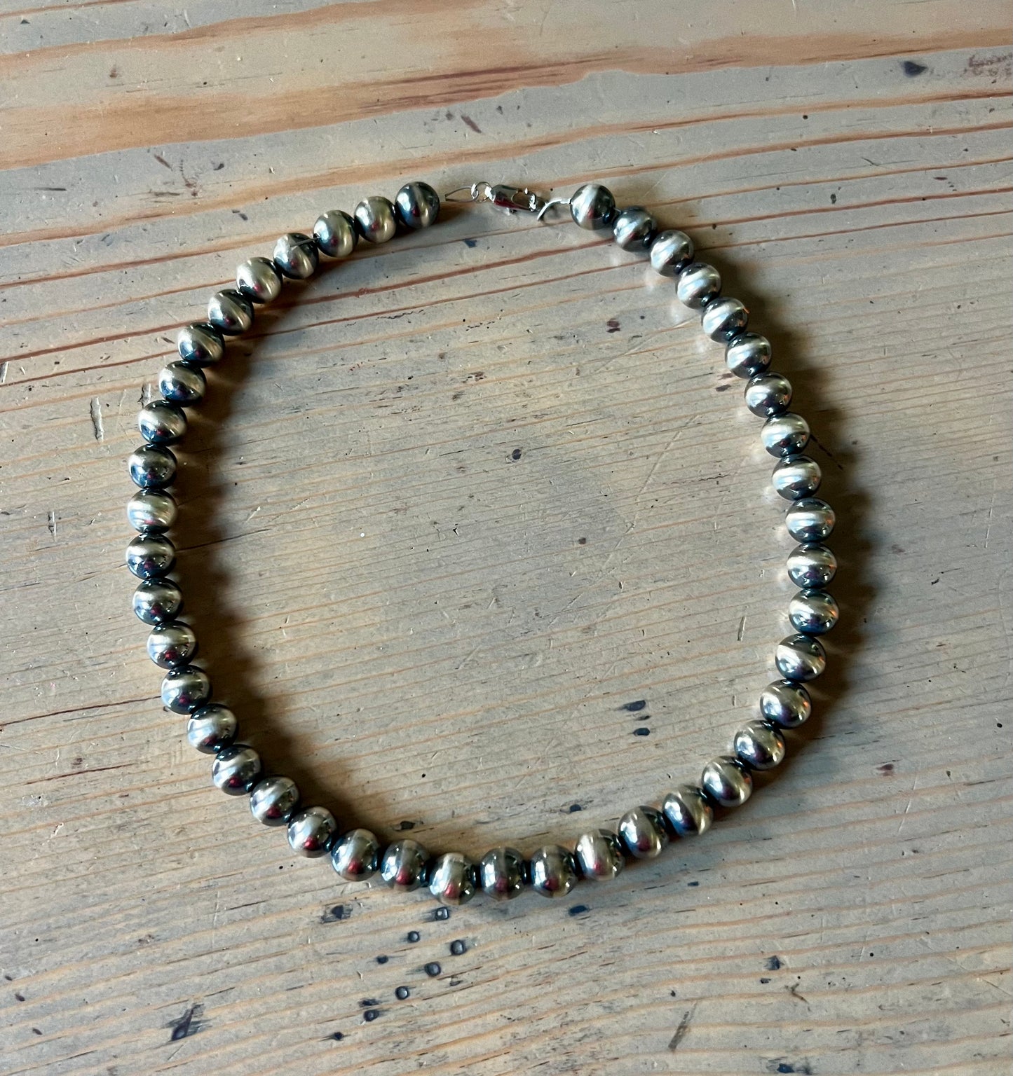 Sterling Pearl Necklace 10 mm