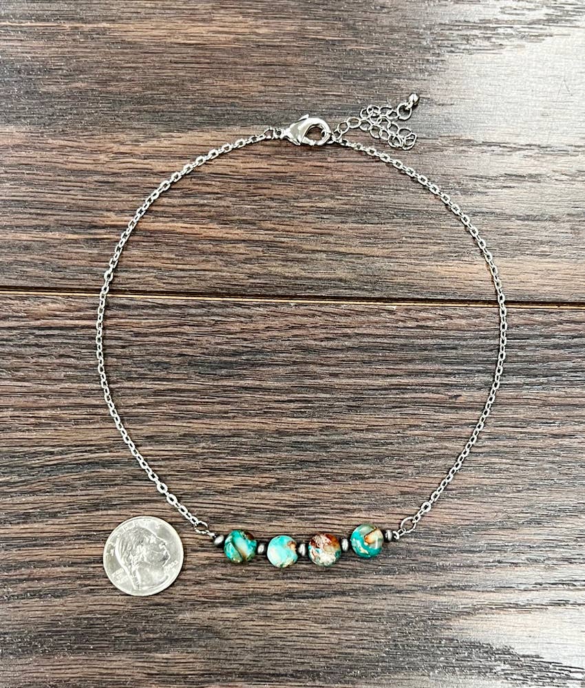 736305, 15" 10mm Round Gemstone Necklace