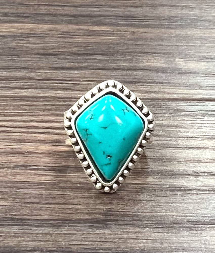 750224, Arrowhead Turquoise Adjustable Ring