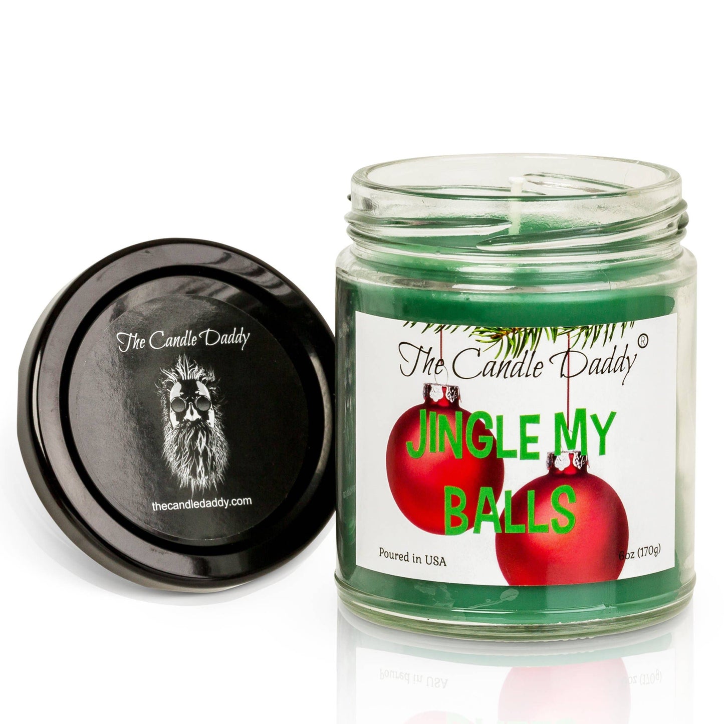 Jingle My Balls Holiday Candle - Funny Christmas Holly Berry