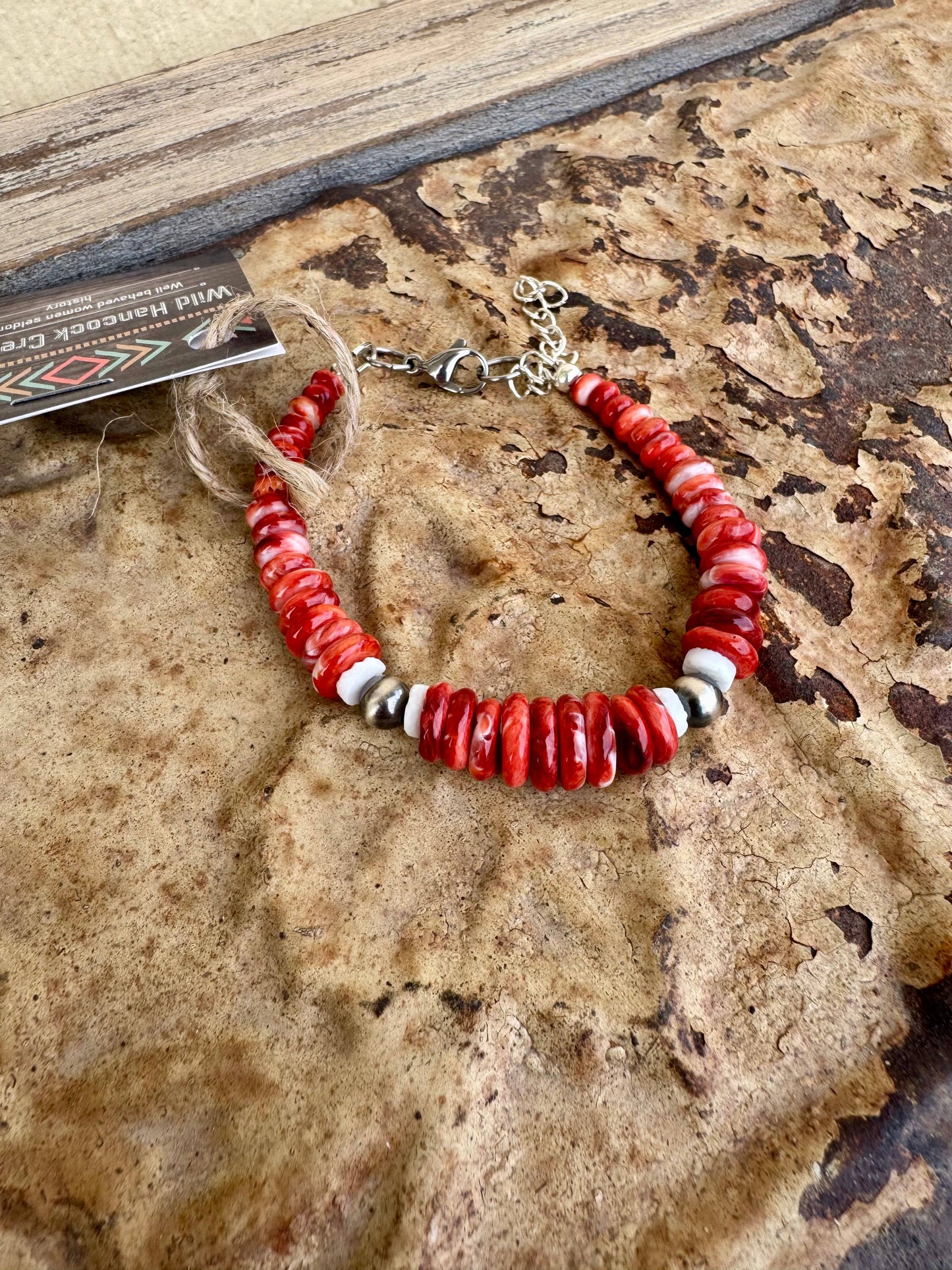 Red / Orange Spiny Oyster Bracelet