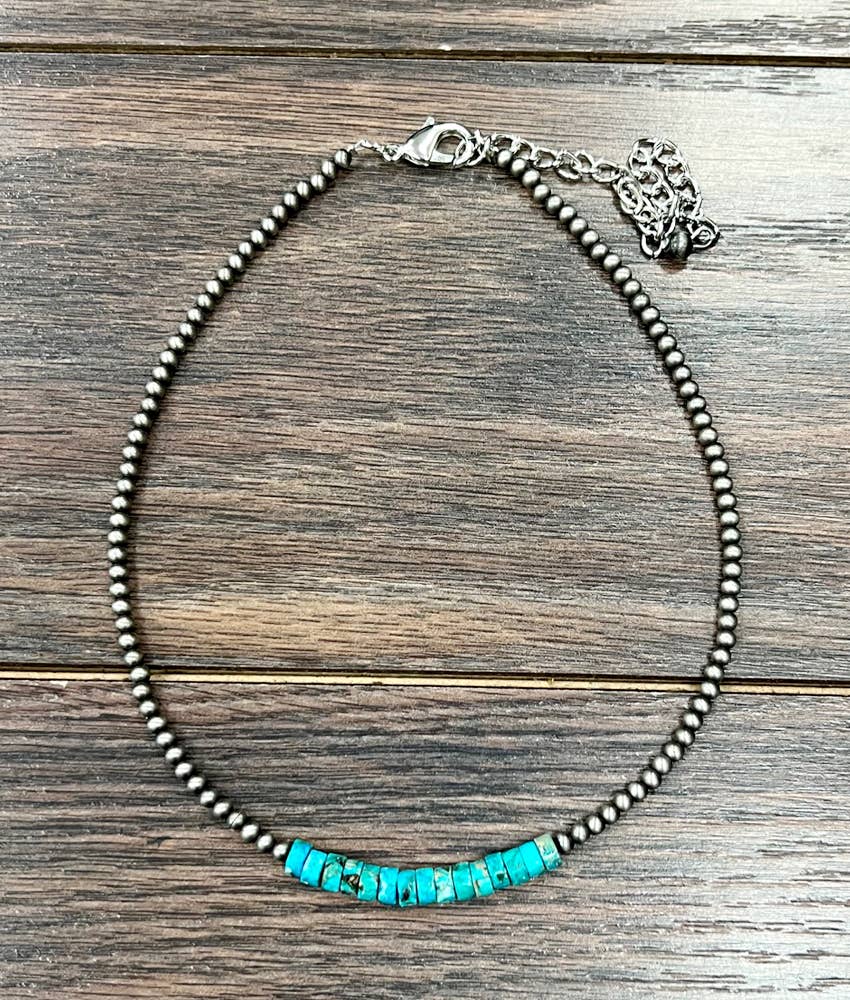 735790, 15-inch Rondelle Gemstone Necklace