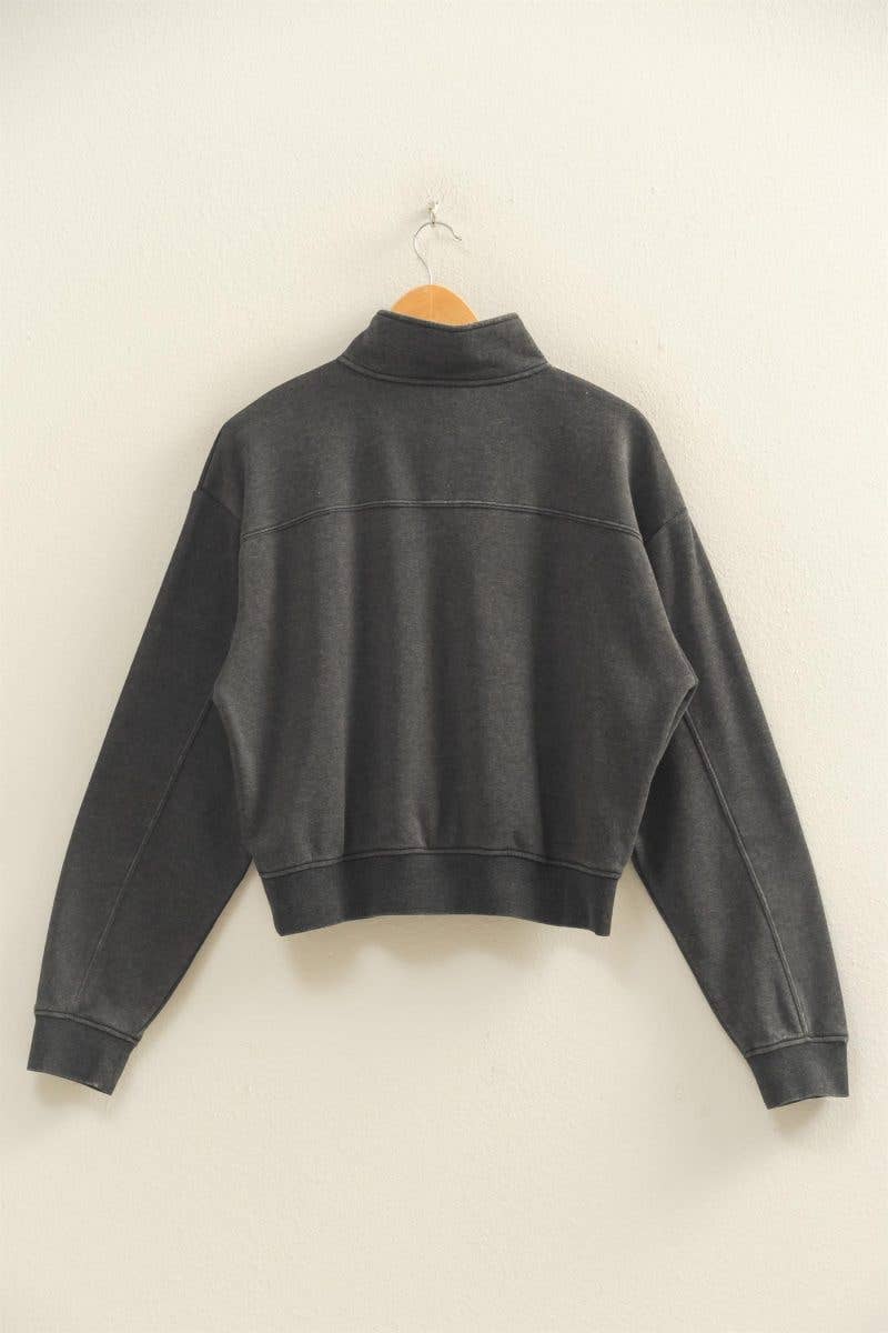 Half-zip Burnout French Terry Pullover