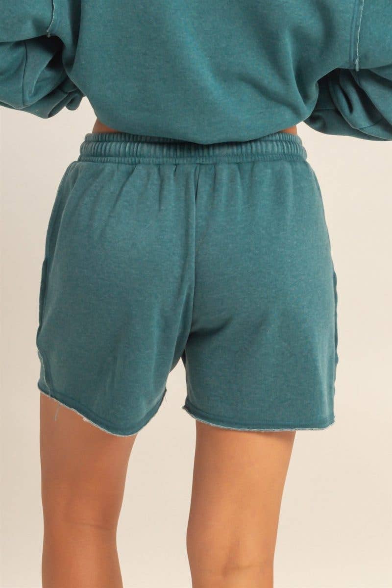 Drawstring Burnout French Terry Shorts