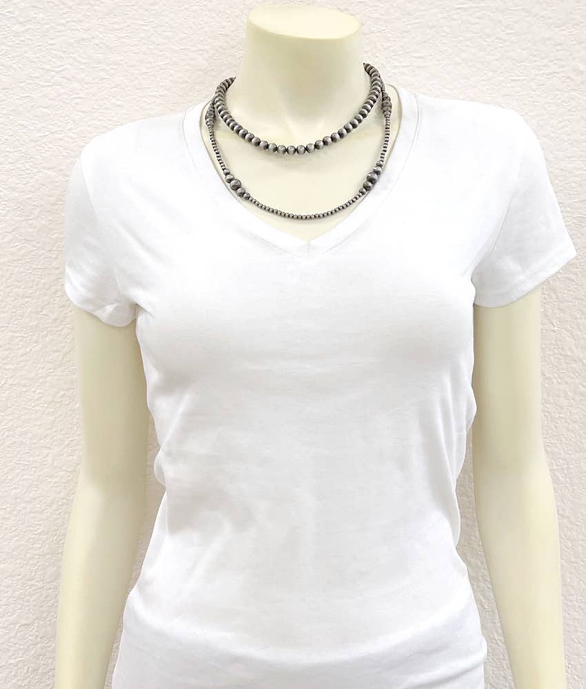 735689, Handmade 22" 2-strand Navajo Bead Necklace