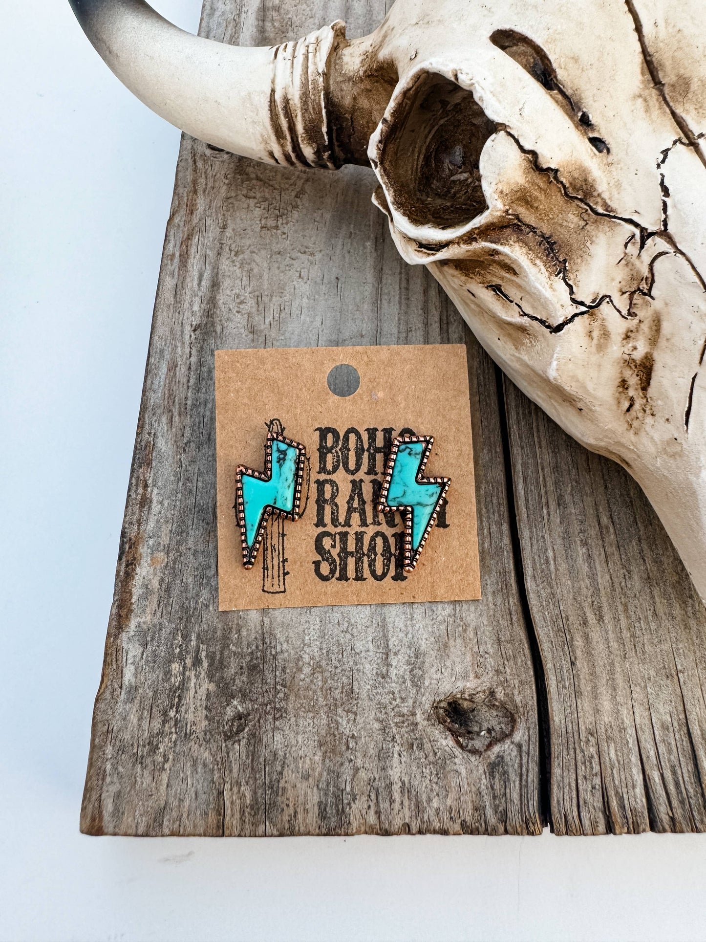 Western Lightning Bolt Thunder Earrings