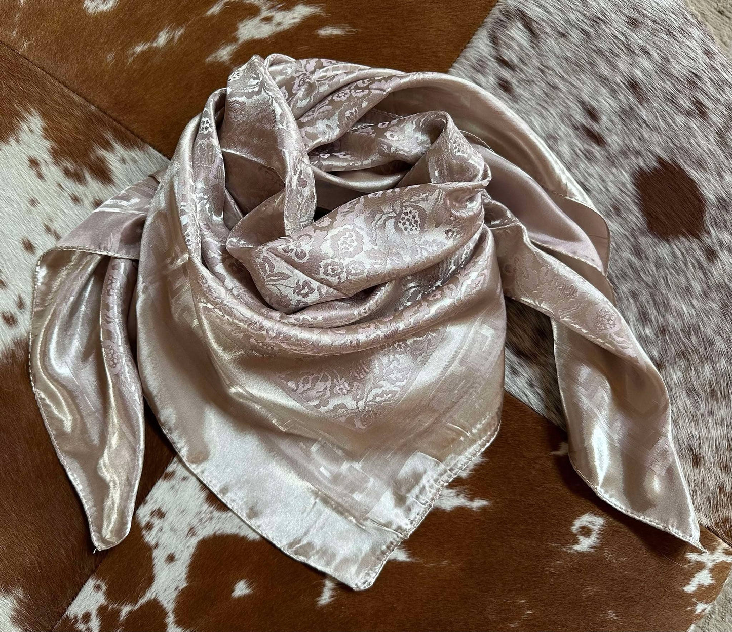 Light Tan Jacquard Wild Rag