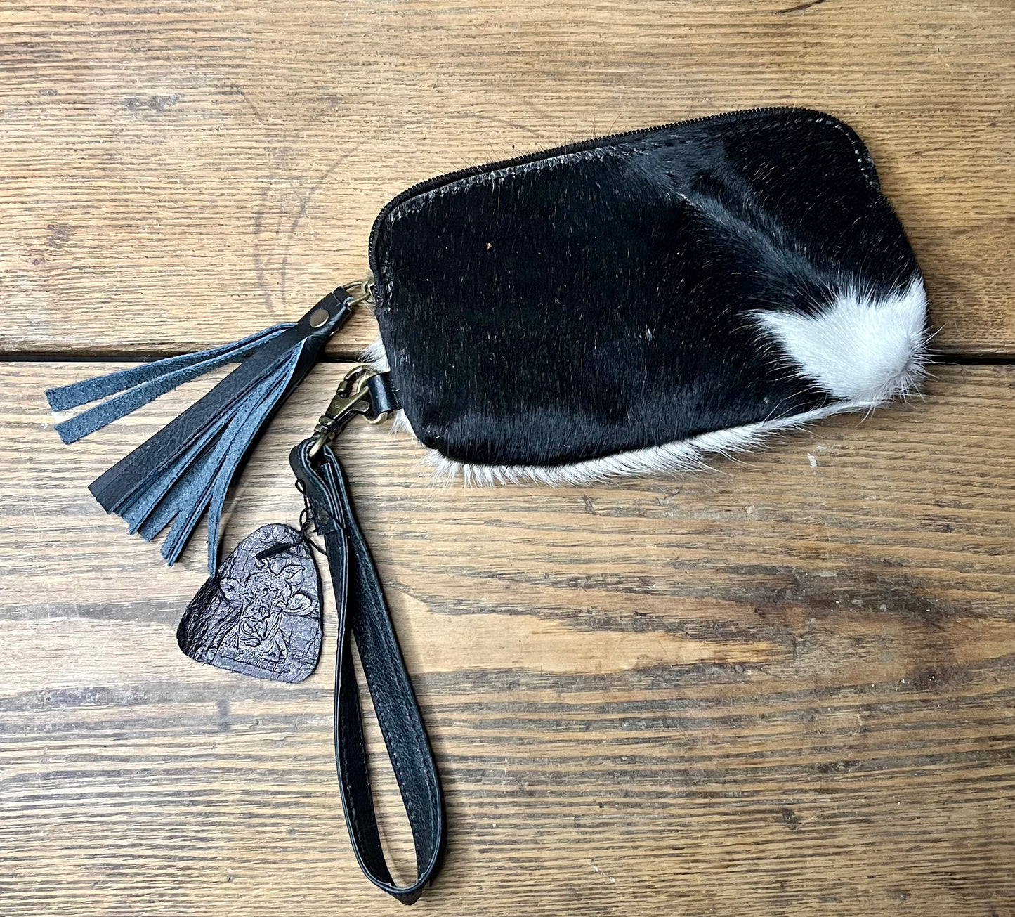 Cowhide Wristlet