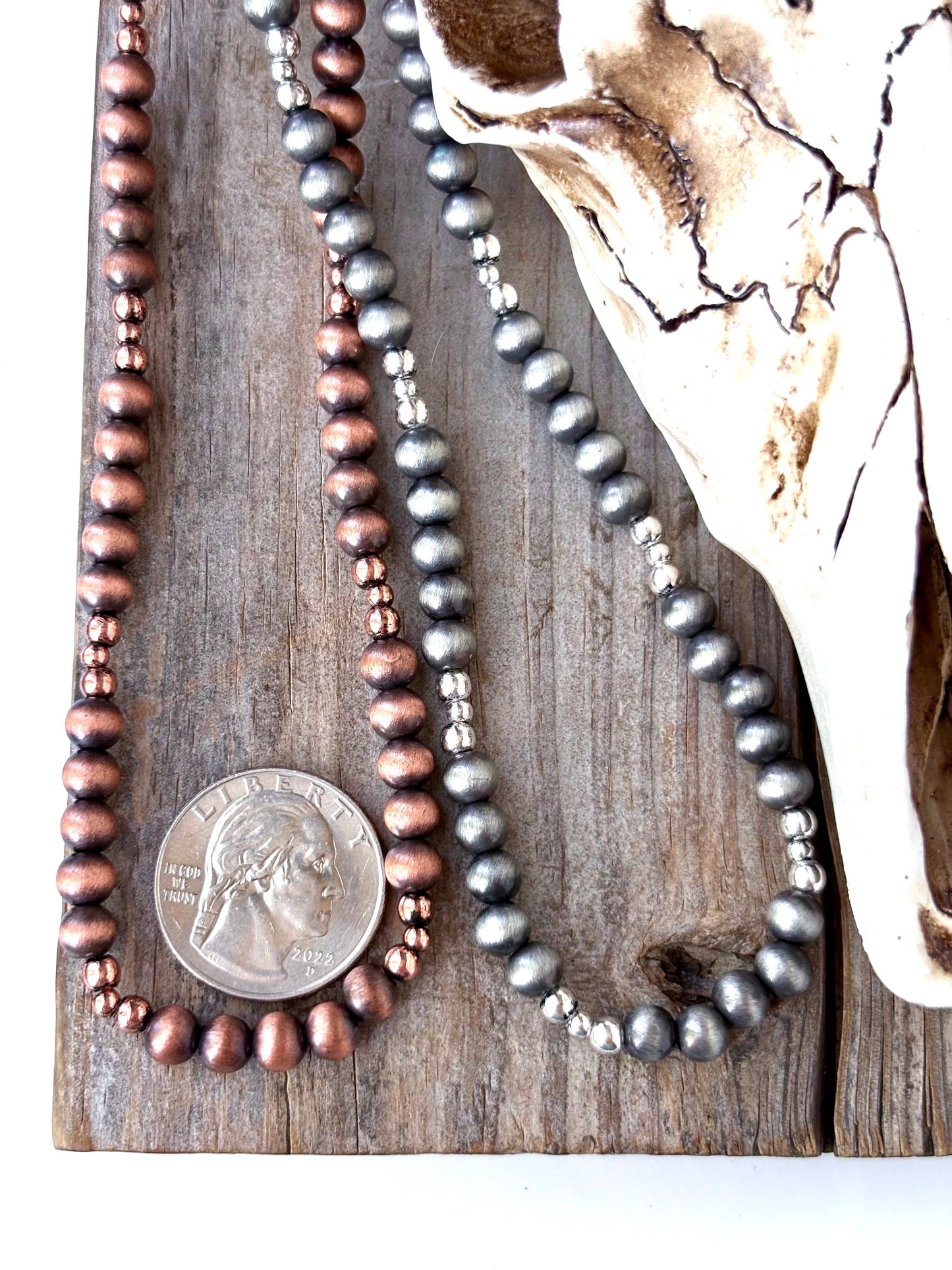 Western Style Navajo Pearl Bead Necklace
