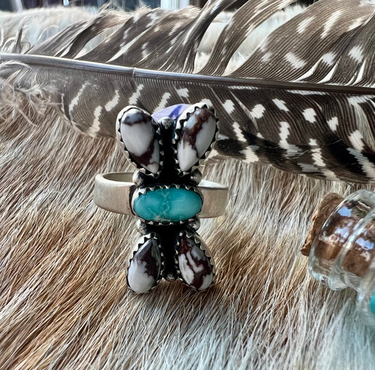 Wild Horse and Lone Mountain Sterling Ring