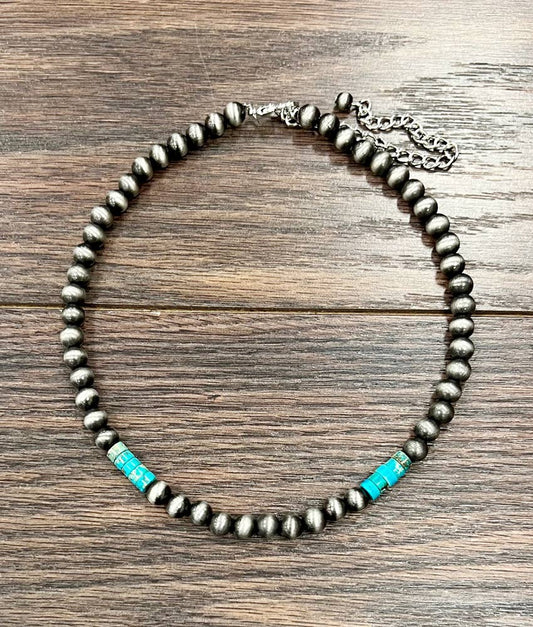 735979, Handmade Navajo Gemstone Necklace