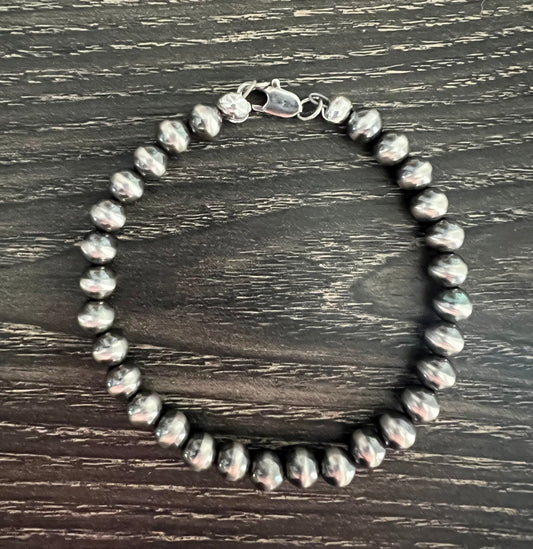 6mm Round Sterling Pearl Bracelet