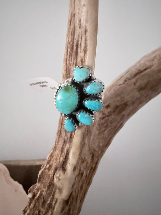 Sonoran Blue Sterling Adjustable Ring