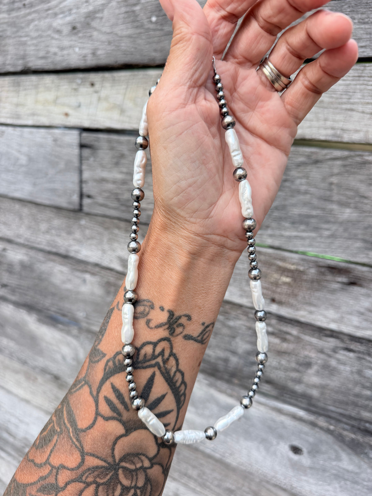 Sterling and Freshwater Pearl Necklace
