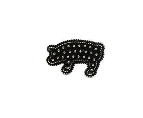 Western Dot Bubble Pig Cuff Ring