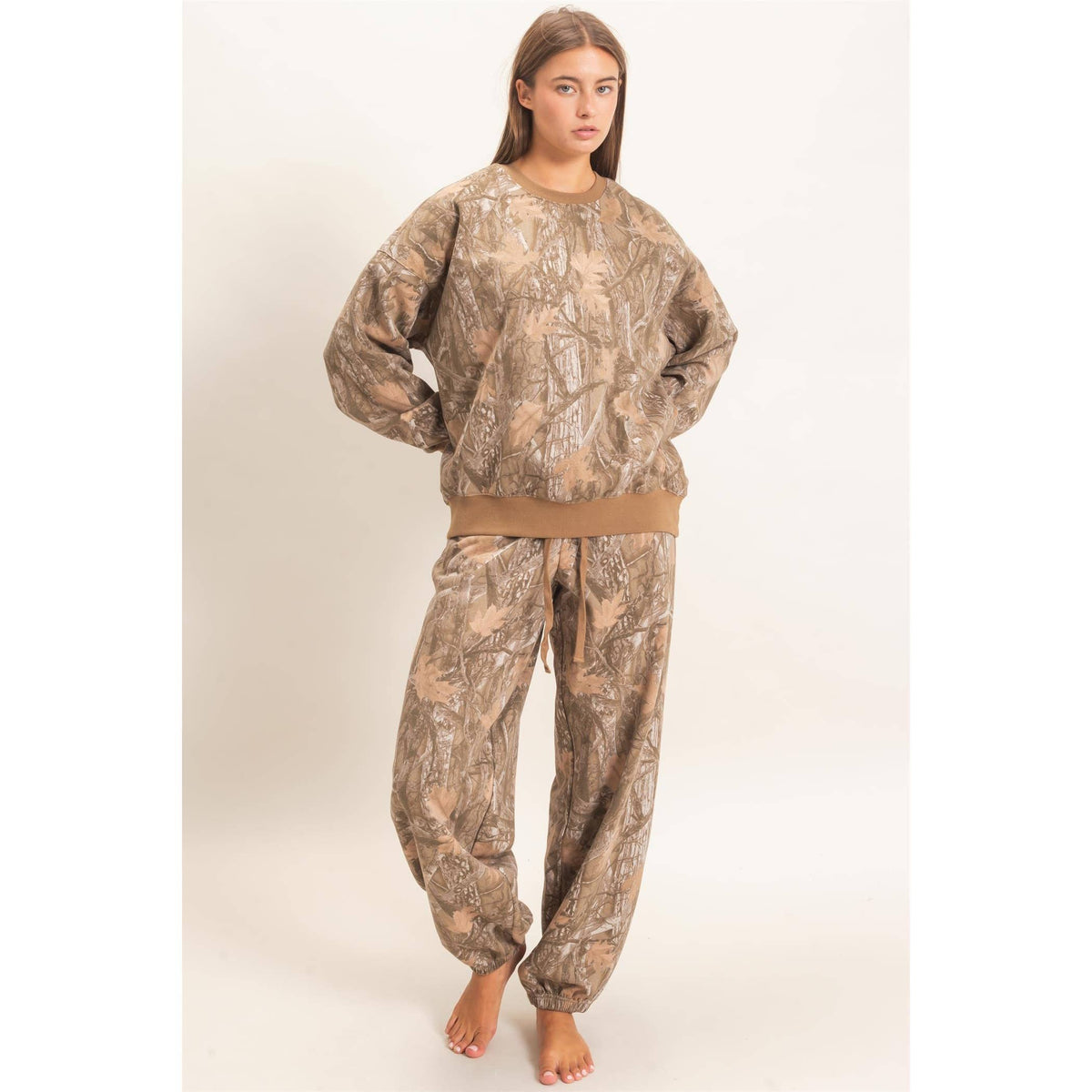Tree Camouflage Crew Neck Sweatshirt