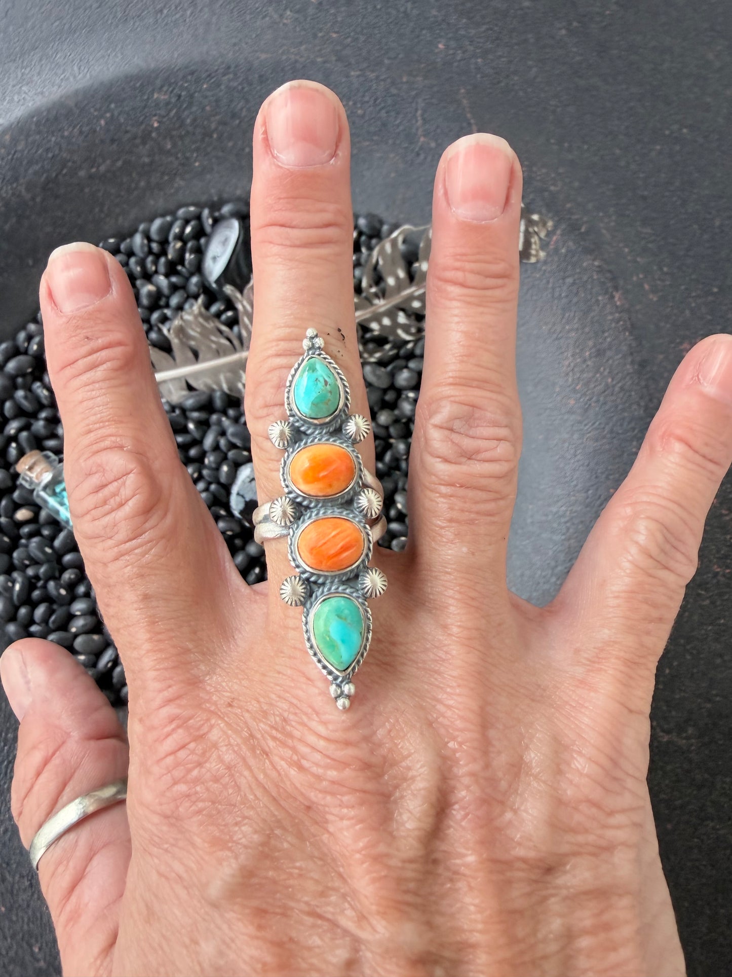 Kingman and Orange Spiny Oyster Ring