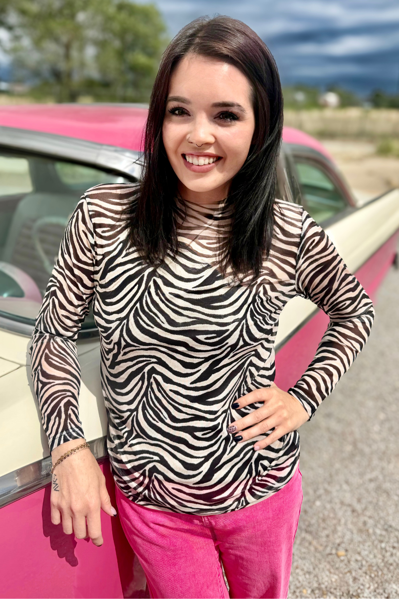 Cowgirl Safari Mesh Top