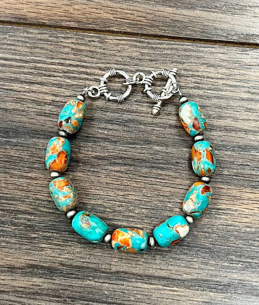 711597, Gemstone Adjustable Bracelet