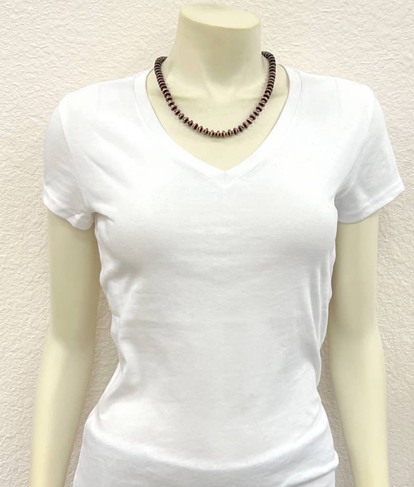 736617, 20" Handmade Rondelle Copper Navajo Bead Necklace