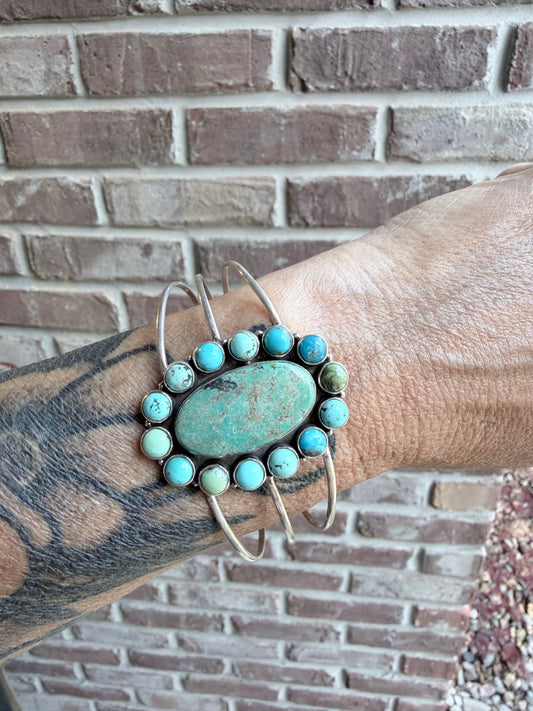 Kingman Turquoise Sterling Silver Cuff