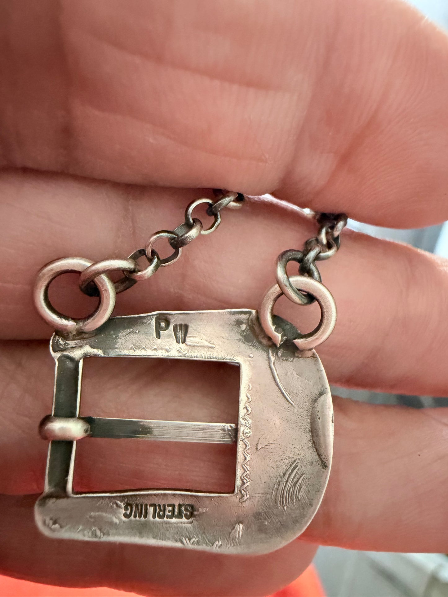 Native Made Buckle Necklace By Phil White
