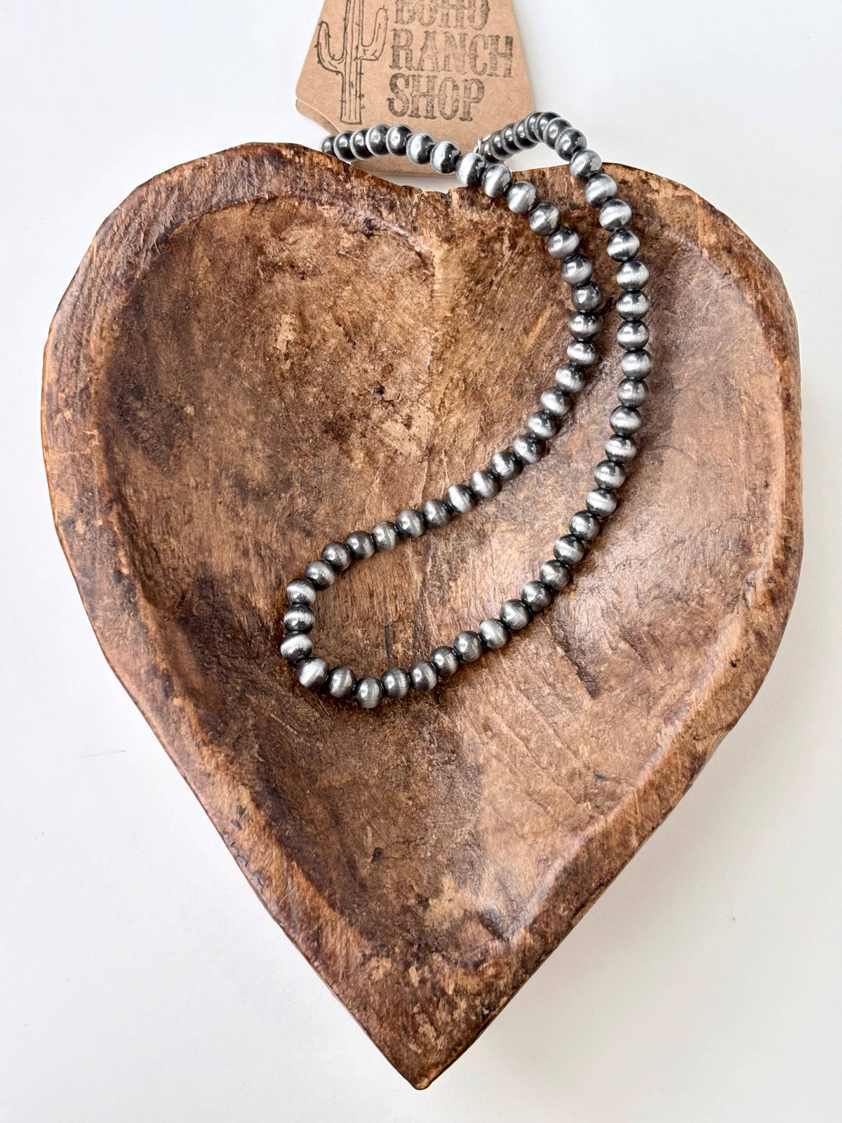 6MM Western Style Navajo Pearl Bead Necklace